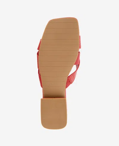 Kenneth Cole Issa Embossed Lizard Sandal In Red Lizard