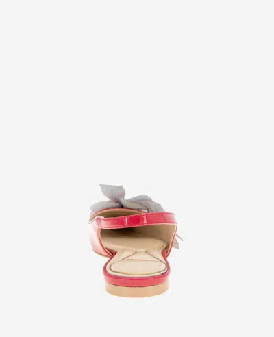 Kenneth Cole Tayla Patent Floral Appliqué Slingback In Red Patent