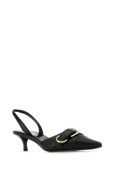 Givenchy Voyou Buckled Textured-leather Slingback Pumps