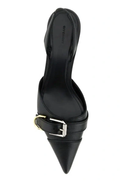 Givenchy Voyou Buckled Textured-leather Slingback Pumps