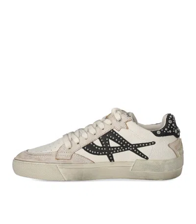 Ash Moonlight Studs Beige White Black Off White Leather Trainers