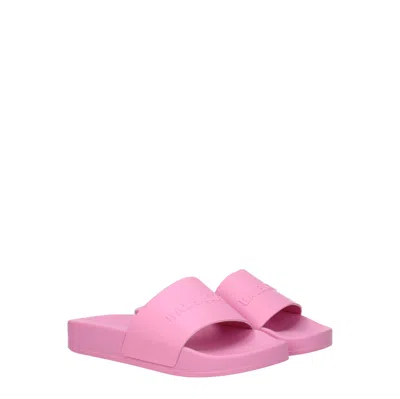 Balenciaga Gift Ideas Slippers Kids Women Rubber Pink/pink Soft