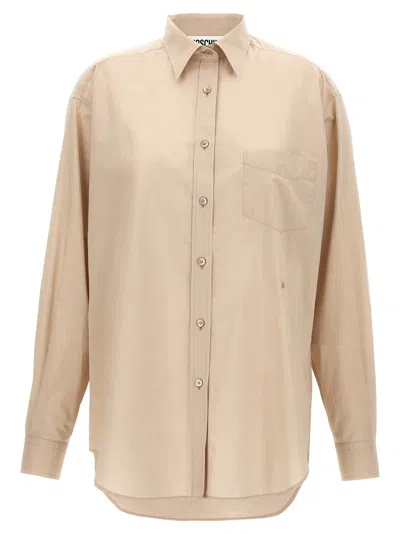 Moschino Slightly Loose-fitting Cotton Shirt With Patch Pocket