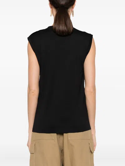 Balmain Embossed-buttons Logo-print Tank Top