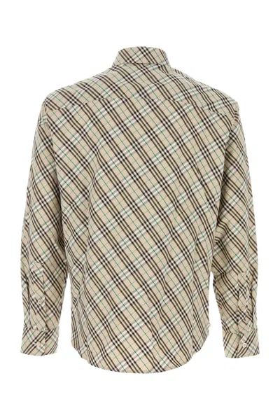 Burberry Embroidered Poplin Shirt With Button-down Collar