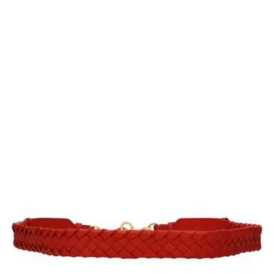 Bottega Veneta Straps Women Red Leather