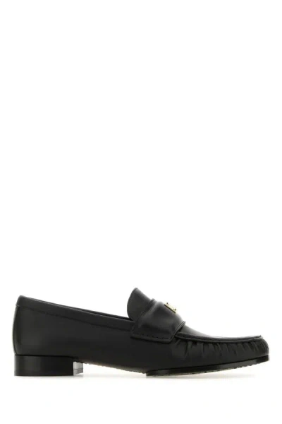 Givenchy Classic Lambskin Loafers With Ruched Detailing
