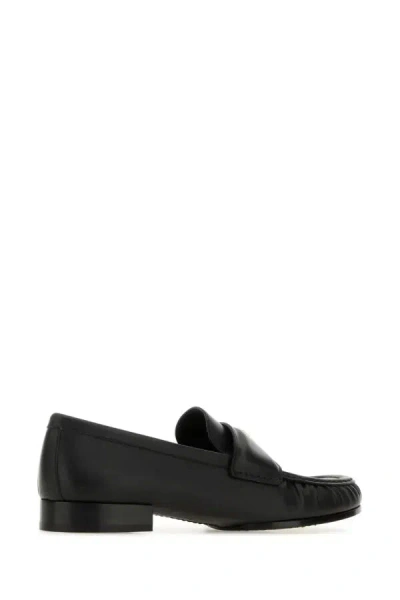 Givenchy Classic Lambskin Loafers With Ruched Detailing