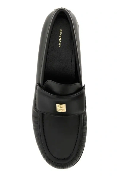 Givenchy Classic Lambskin Loafers With Ruched Detailing