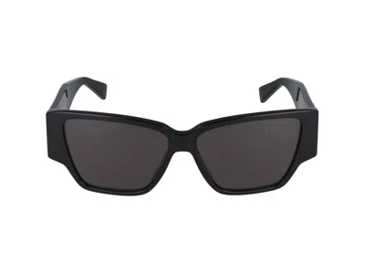 Bottega Veneta Black Bold Triangle Stud Squared Sunglasses