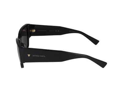 Bottega Veneta Black Bold Triangle Stud Squared Sunglasses