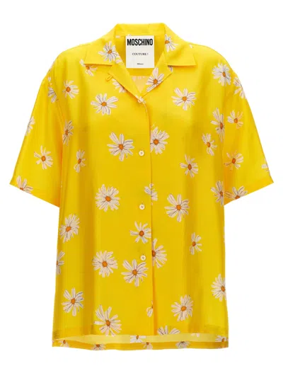 Moschino Floral Pattern Collared Neck Short Sleeves Shirt