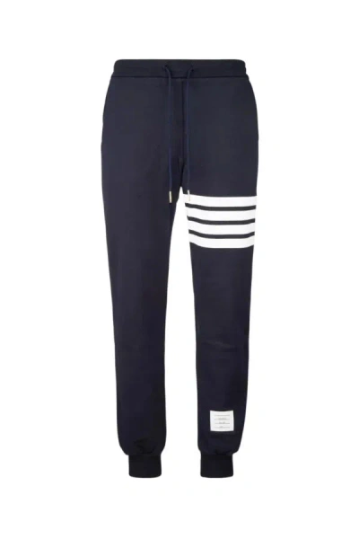 Thom Browne Navy Blue Cotton Joggers