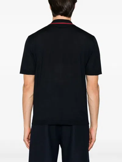 Gucci Mens Ink Green Red Brand-trim Regular-fit Wool Sweatshirt