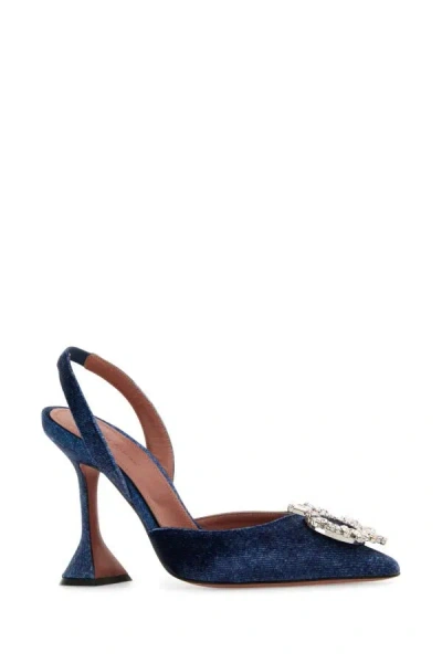 Amina Muaddi Velvet Slingback Beg