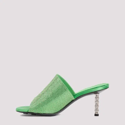 Givenchy G Cube Satin Flat Sandals With Strass