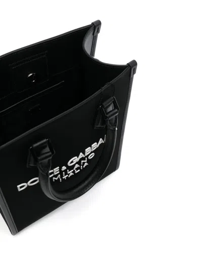 Dolce & Gabbana Leather Bag With Logo On The Front