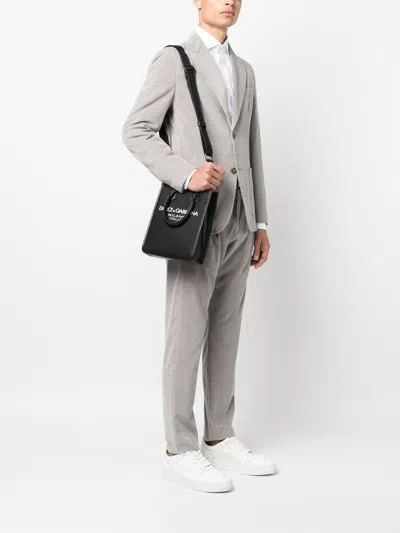 Dolce & Gabbana Leather Bag With Logo On The Front