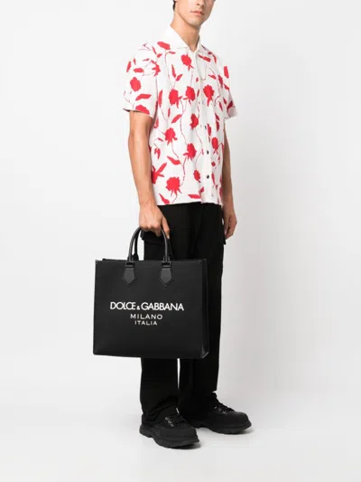 Dolce & Gabbana Large Coated Logo Tote Bag