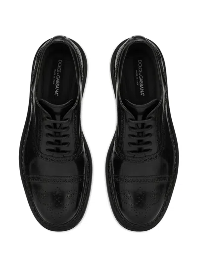 Dolce & Gabbana Black Leather Oxfords And Derbies