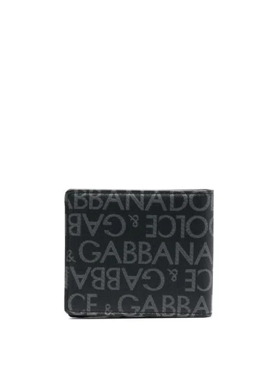 Dolce & Gabbana Coated Canvas Wallet With With All-over Logo