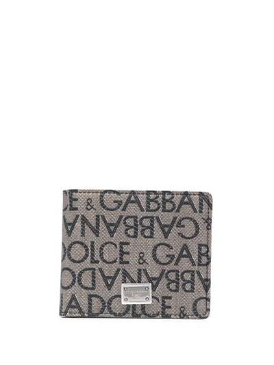 Dolce & Gabbana Coated Canvas Wallet With With All-over Logo