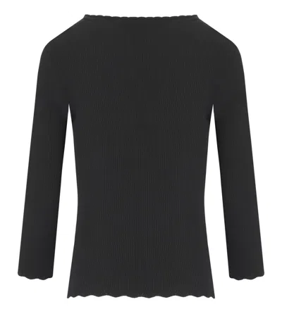 Elisabetta Franchi Ribbed Sweater With Necklace