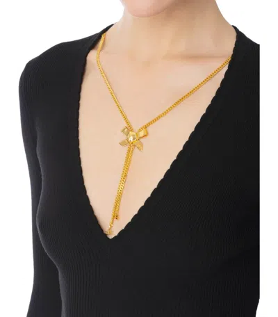 Elisabetta Franchi Ribbed Sweater With Necklace