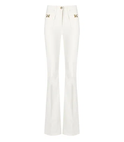 Elisabetta Franchi Ivory Cotton Jeans