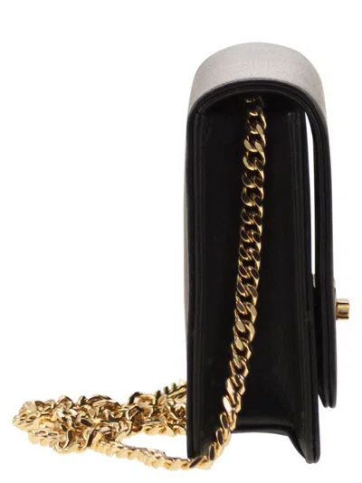 Elisabetta Franchi Small Shoulder Strap With Logo Plaque
