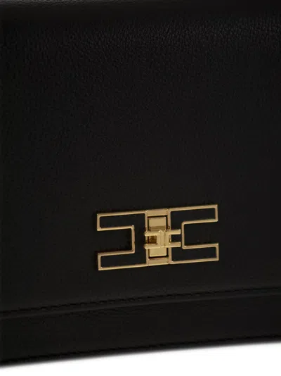 Elisabetta Franchi Small Shoulder Strap With Logo Plaque