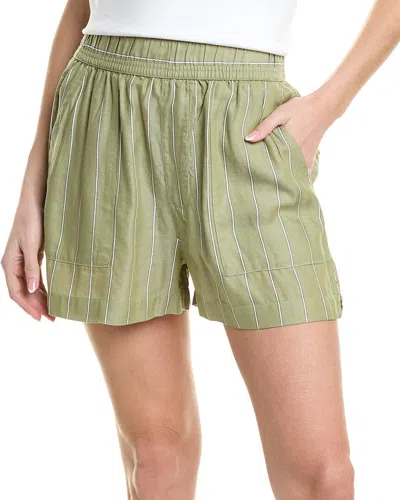 Pistola Annie Stripe Pull-on Shorts In Green