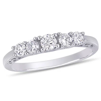 Mimi & Max 1/2ct Tw 5-stone Diamond Engagement Ring 10k White Gold In White