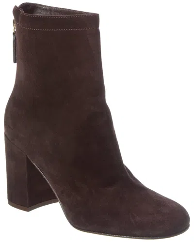 Gianvito Rossi Bellamy 85 Suede Bootie In Brown