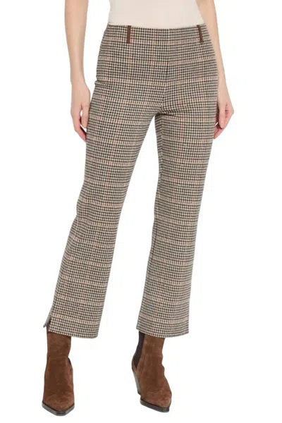Lyssé Brushed Jacquard Baby Boot Ankle Pant In Austin Plaid In Multi
