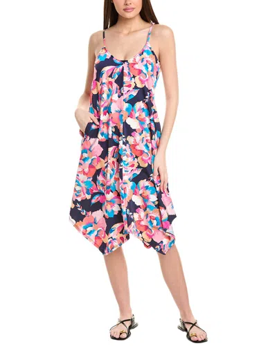 La Blanca Tank Scarf Hem Dress In Blue