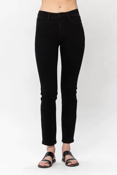 JUDY BLUE MID-RISE SLIM FIT JEAN IN BLACK 