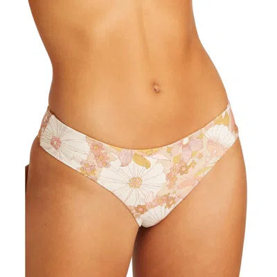 Volcom Juniors Bloom Shaka Womens Floral Print Cheeky Swim Bottom Separates In Multi