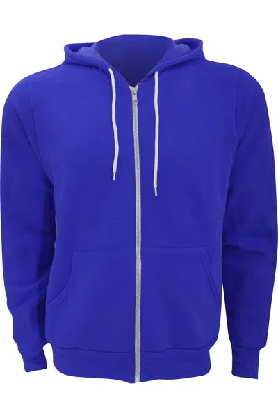 Bella+canvas Canvas Unisex Zip-up Polycotton Fleece Hooded Sweatshirt / Hoodie In Multi