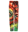 VALENTINO PRINTED COTTON TROUSERS WITH APPLIQUÉ,P00186126