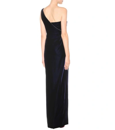 Shop Tom Ford Velvet Dress In Blue