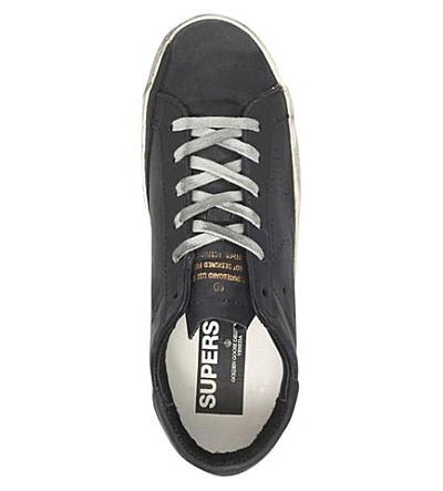 Shop Golden Goose Superstar A6 Suede Sneakers In Black