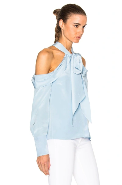 Shop Erdem Alia Top In Blue.  In Light Blue