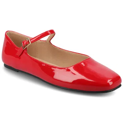 Journee Collection Carrie Mary Jane Flat In Red