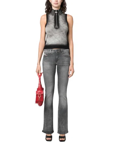 Diesel Bootcut E Flare Jeans In Grey