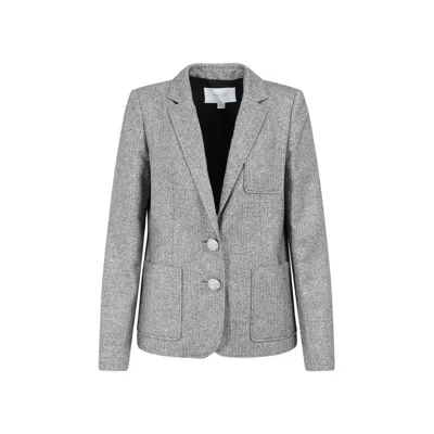 Giambattista Valli Single-breasted Blazer In Wool Blend In Grey