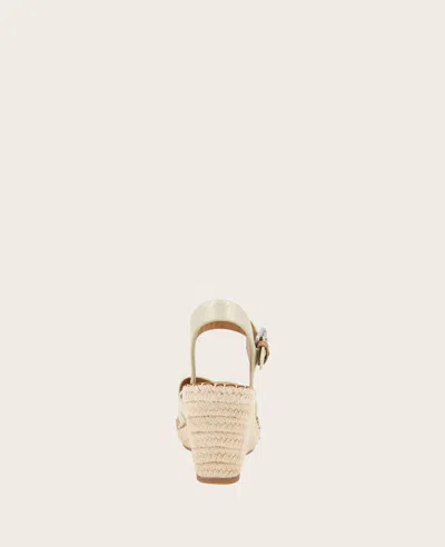 Gentle Souls - Caspian Leather Espadrille Wedge In Ice Leather