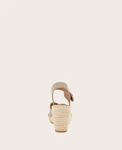 Gentle Souls - Caspian Nubuck Espadrille Wedge In Mushroom Nubuck