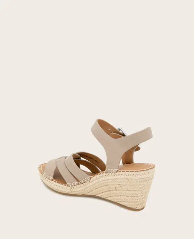 Gentle Souls - Caspian Nubuck Espadrille Wedge In Mushroom Nubuck