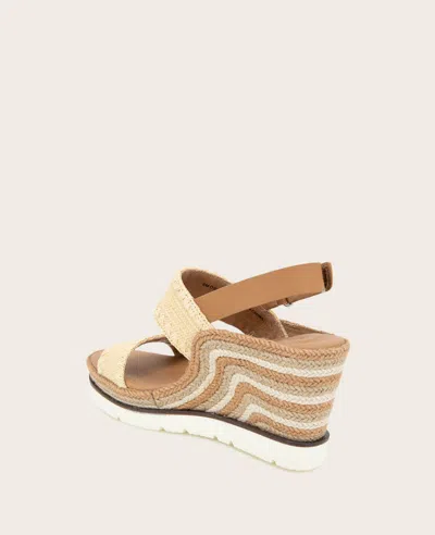 Gentle Souls Evora Wedge Sandal In Natural Textile